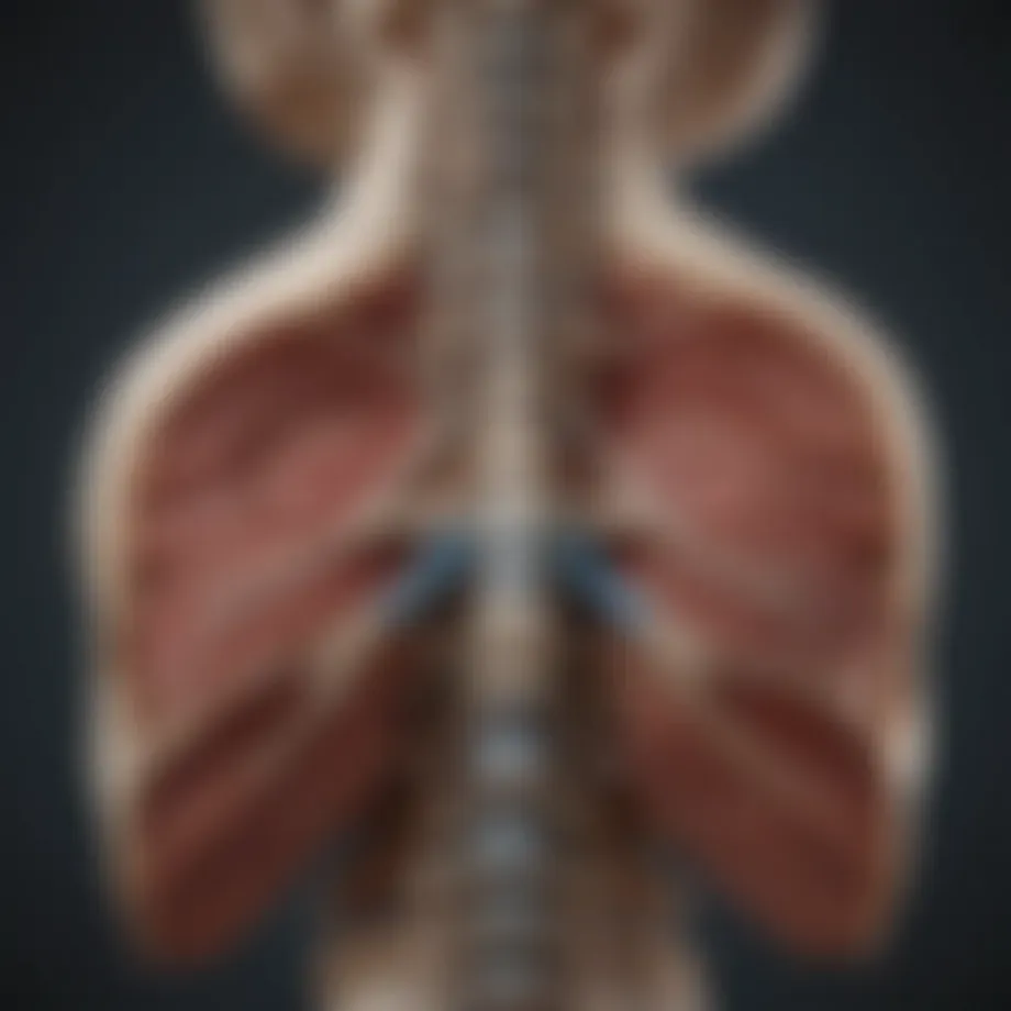 Illustration depicting the anatomy of the spine and stenosis
