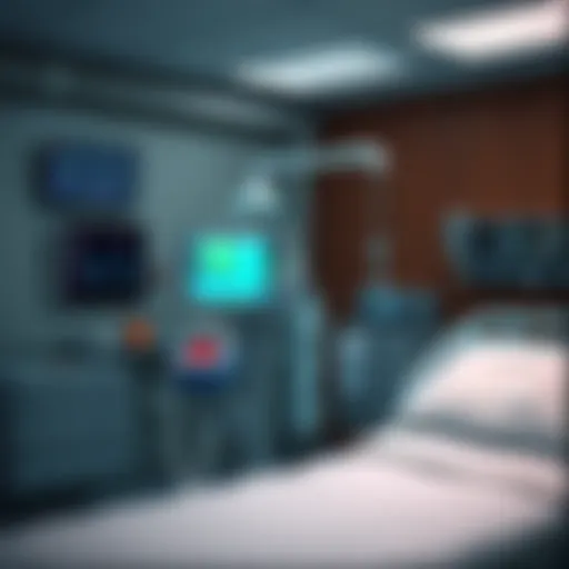 Illustration of the dialysis machine in a clinical setting