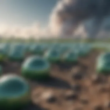Accumulation of Greenhouse Gases Illustration of greenhouse gas accumulation in an atmosphere