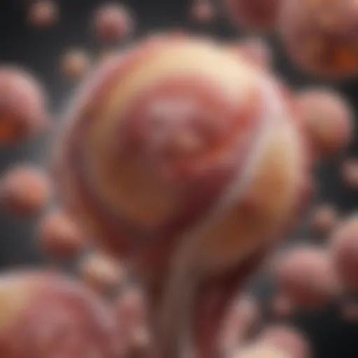 Illustration depicting various tumor types near the bladder.