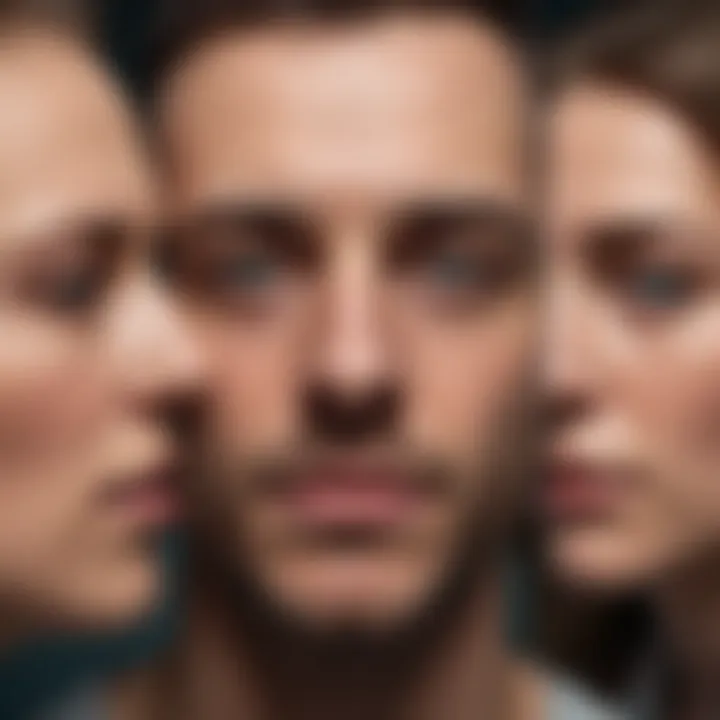 A diverse group of individuals discussing mental health, symbolizing social aspects of schizophrenia.